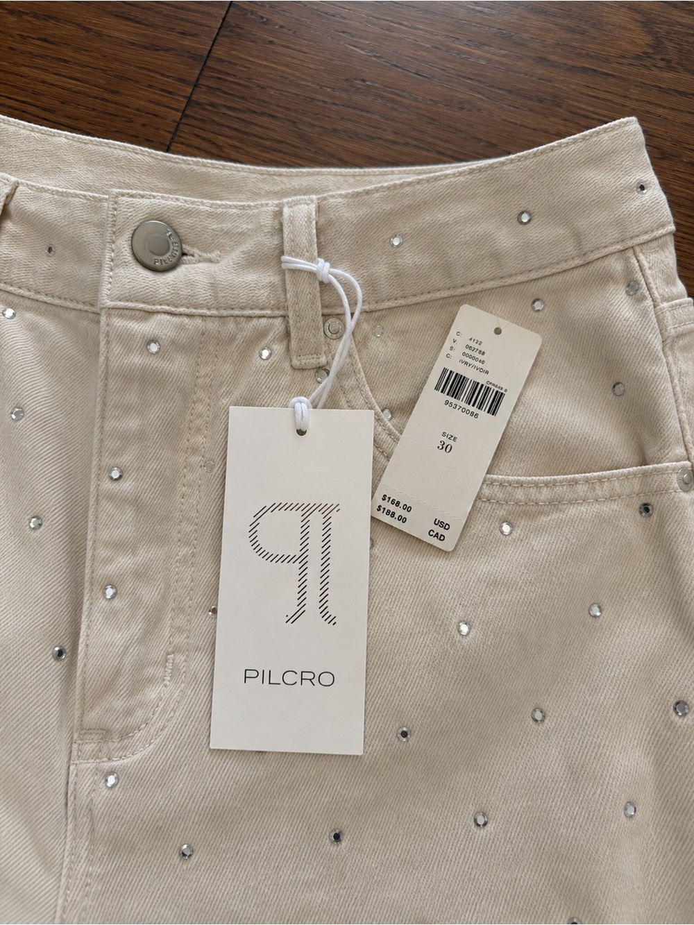Anthropologie Pilcro Sparkle Relaxed Cuff Jeans Sz 30 - Picture 4 of 5